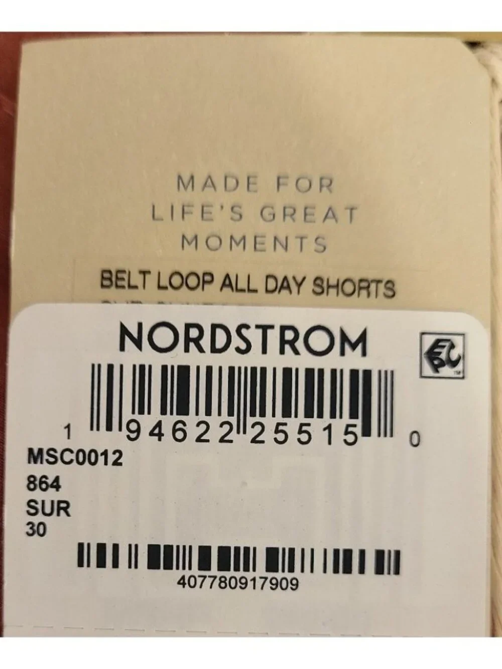 NWT Faherty Beltloop All Day Short Redwood size 30